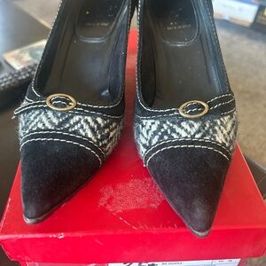 Miu Miu tweed kitten heels
